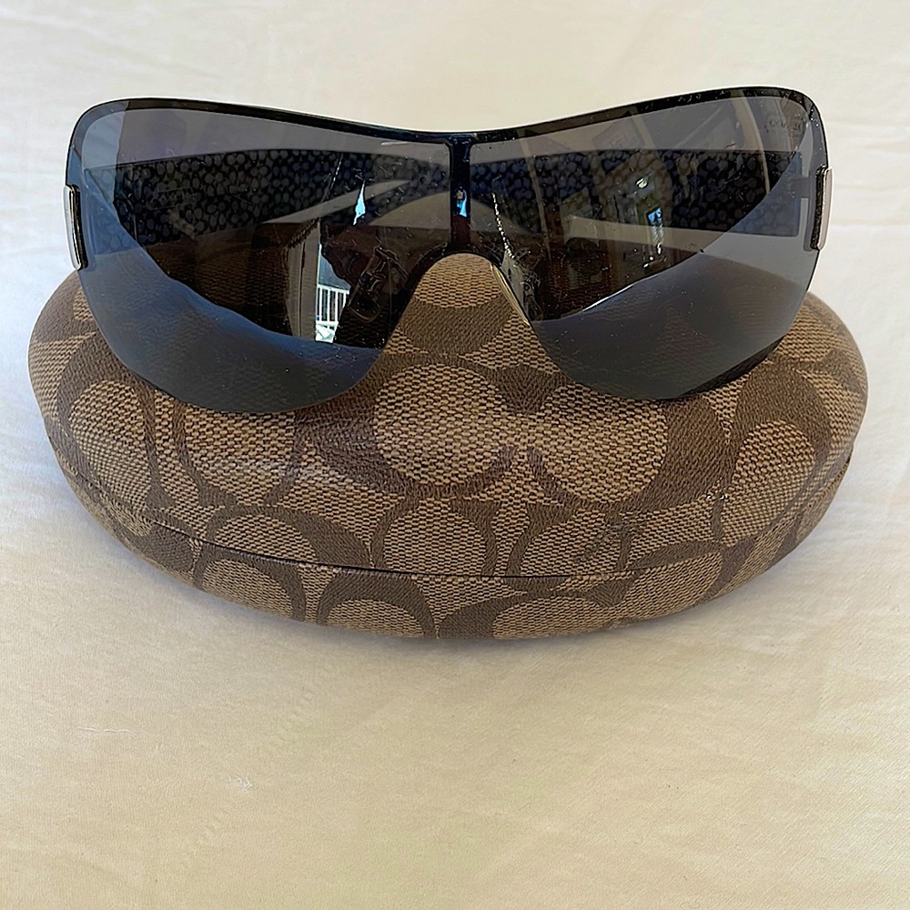 Coach women’s sunglasses with navy blue trim